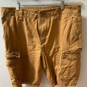 Khaki cargo shorts